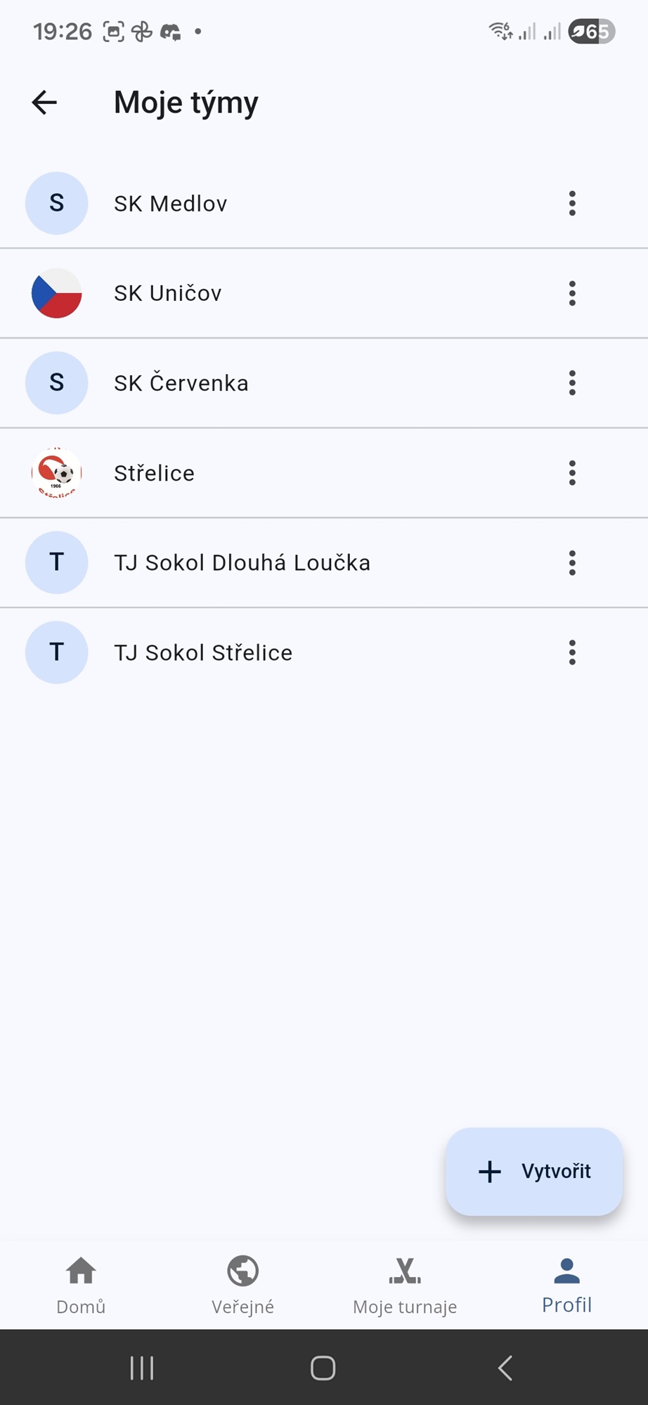 Moje týmy
